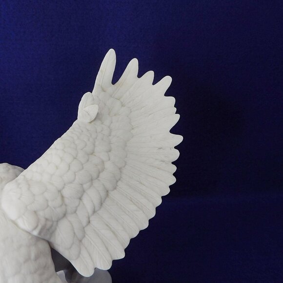 Night Sentinel Figurine Snowy Owl on Branch Jonathan Bronson Franklin Porcelain - Picture 10 of 12
